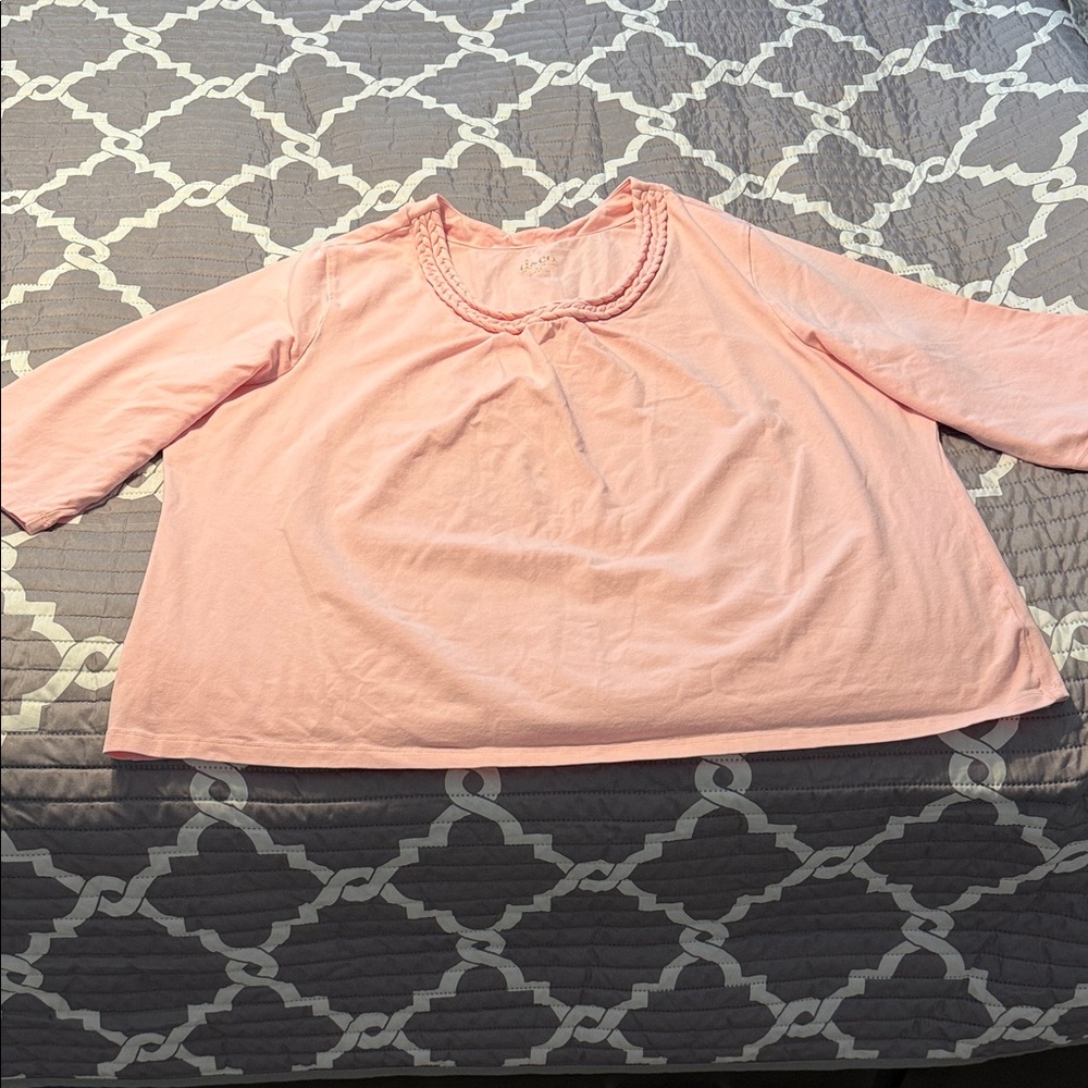 Elegant Pink Ruffle Blouse